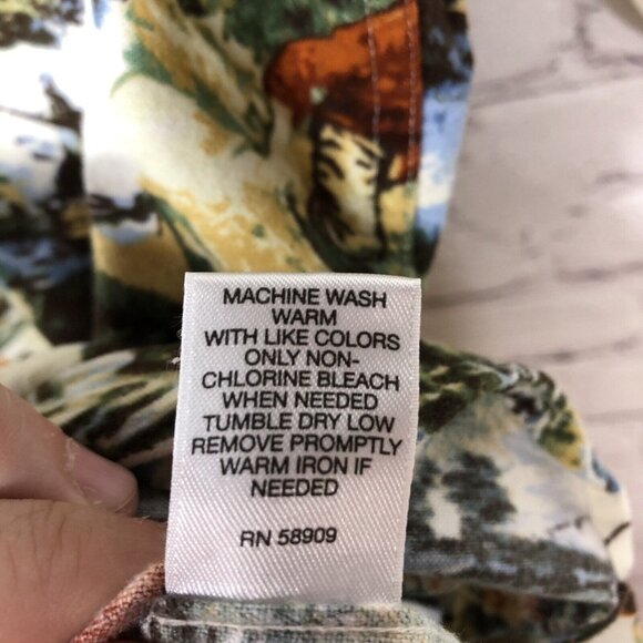 Daniel Cremieux All Over Print Fish Camping Western Button Front Flannel Sz XL - Picture 11 of 12